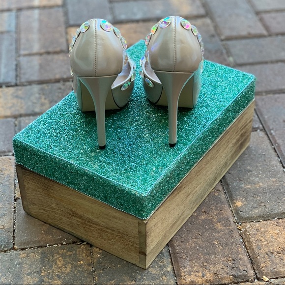 Champagne Rhinestones Dressy Towering Heel Pump - Picture 6 of 9